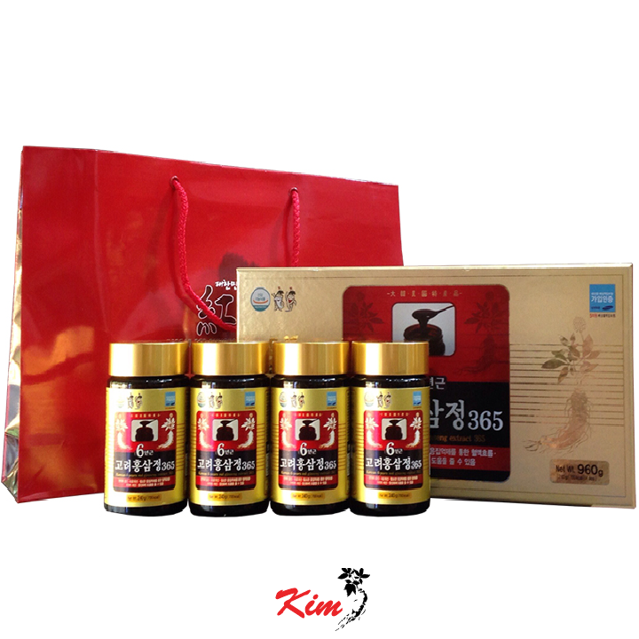 [HCM]Cao hồng sâm 365 Hàn Quốc Hộp 4 lọ