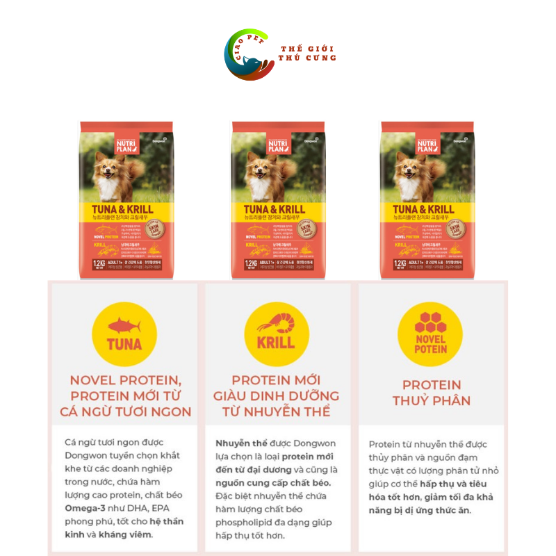 [1.2kg] Thức ăn cho chó cao cấp Nutri Plan - NK Hàn Quốc