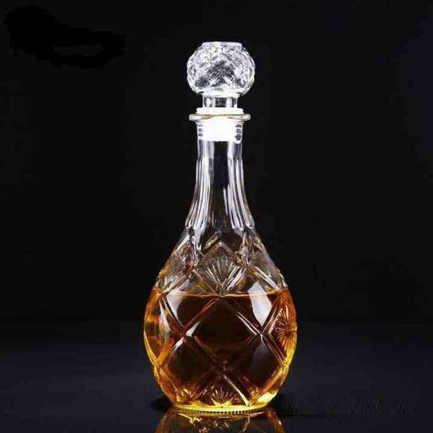 glass bottle 1000ML – Water drop shape – PineApple Design – A5 pattern - 1 bottle