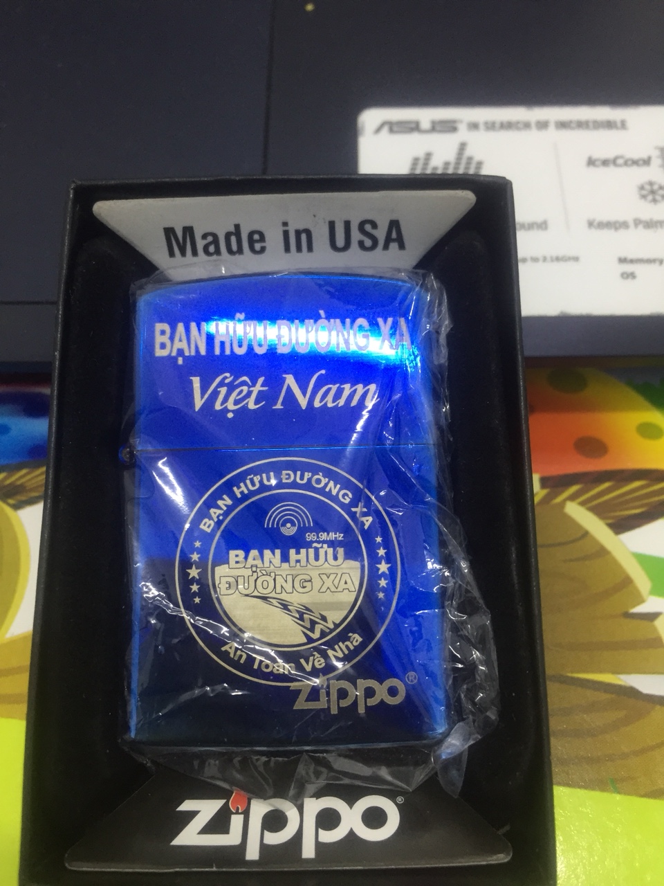 [HCM]Bật Lửa Zippo USA Logo Bạn Hữu Đường Xa