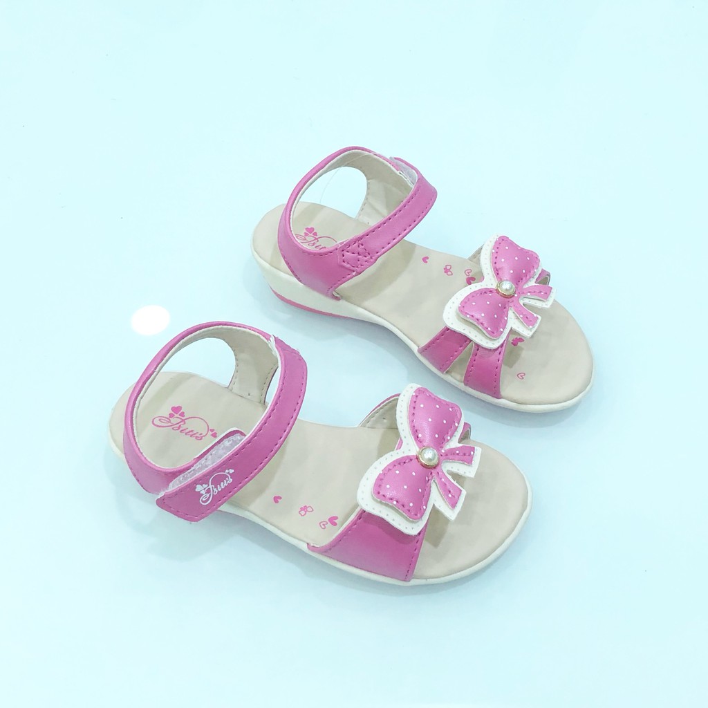 Sandal bé gái blti 24-35 dép quai hậu học sinh gắn nơ xinh xắn dtg001200 21498