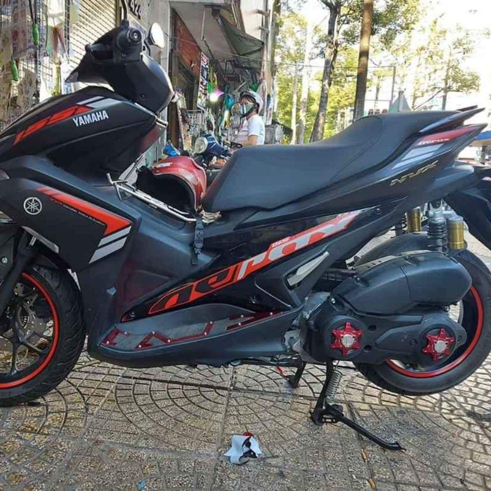 Tem xe nvx tem rời cao cấp 3 lớp dán xe đen