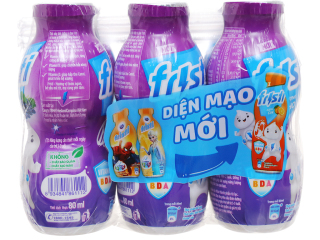 Lốc 6 chai sữa chua uống Fristi hương Nho 80ml - HSD Luôn Mới thumbnail