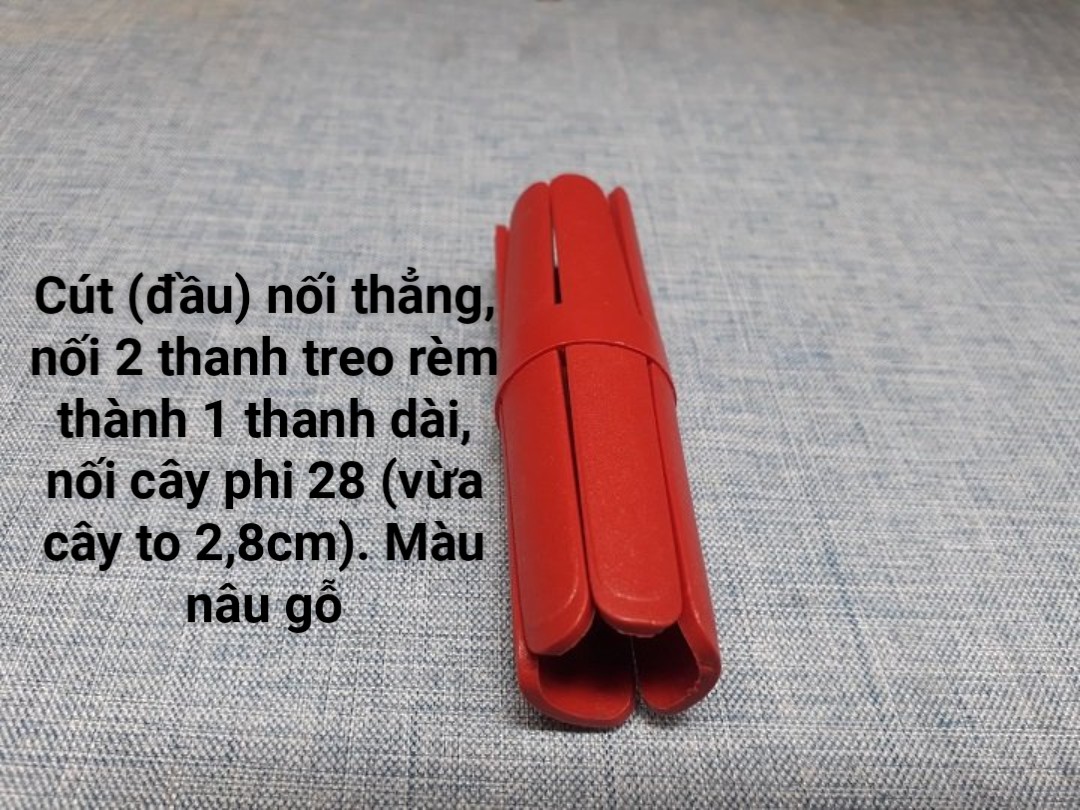 Cút (Đầu) Nối 2 Thanh Treo Rèm Thành 1 Thanh Dài
