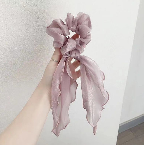 [Ảnh thật] Dây buộc tóc thắt nơ tiểu thư xinh xắn Dây buộc tóc cho nữ chất liệu voan cao cấp N3000 -nhutrang-anphu