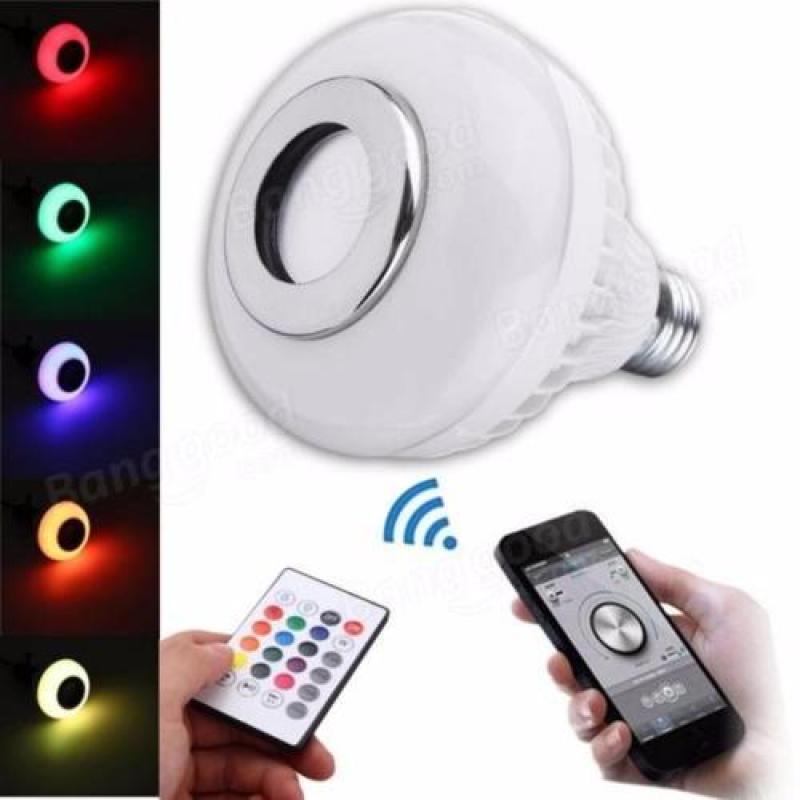 Bóng Đèn Led-Loa Bluetooth Kiêm Bóng Đèn LED Đổi Màu-Thưởng Thức Âm Nhạc Không Dây Và Đèn Nhiều Màu Sắc-Có Thể Điều Khiển Thông Qua Điện Thoại Thông Minh Hoặc Máy Tính Bảng/Bluetooth Điều Khiển Từ Xa