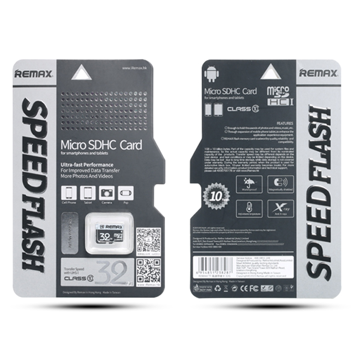 [HCM]Thẻ nhớ MicroSD REMAX 32G Class10 - Phân phối bởi Android World