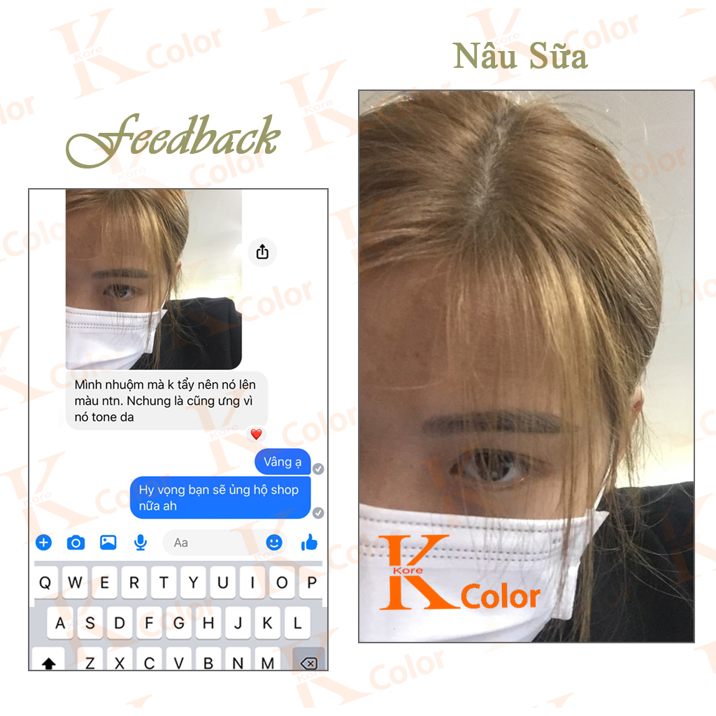 Thuốc nhuộm tóc màu Nâu Sữa kcolor