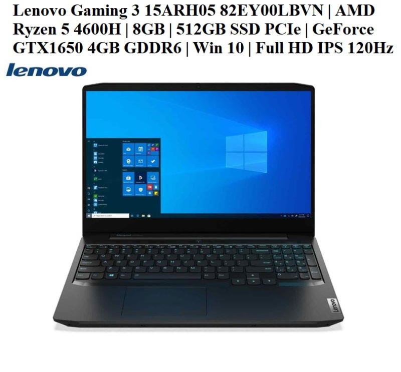 Bảng giá LapTop Lenovo IdeaPad Gaming 3 15ARH05 (82EY00LBVN) | AMD Ryzen 5 4600H | 8GB | 512GB SSD PCIe | GeForce® GTX1650 with 4GB GDDR6 | Win 10 | 15,6 Full HD IPS 120Hz | Hàng New 100%, Chính hãng Lenovo Việt Nam Phong Vũ