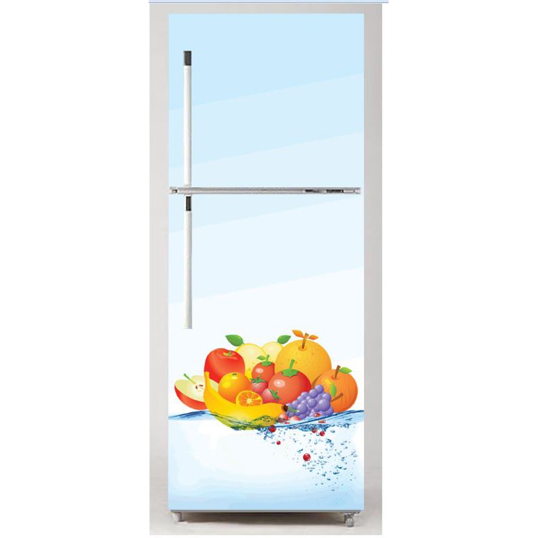 [HCM]Decal dán trang trí tủ lạnh mẫu Trái Cây