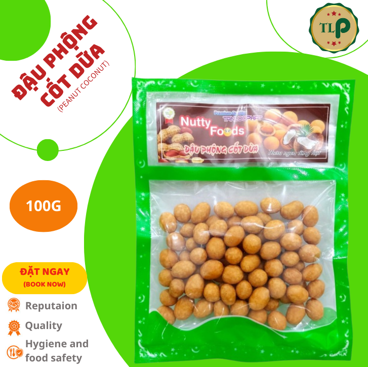 Đậu phộng cốt dừa tân lộc phát - bịch 100g