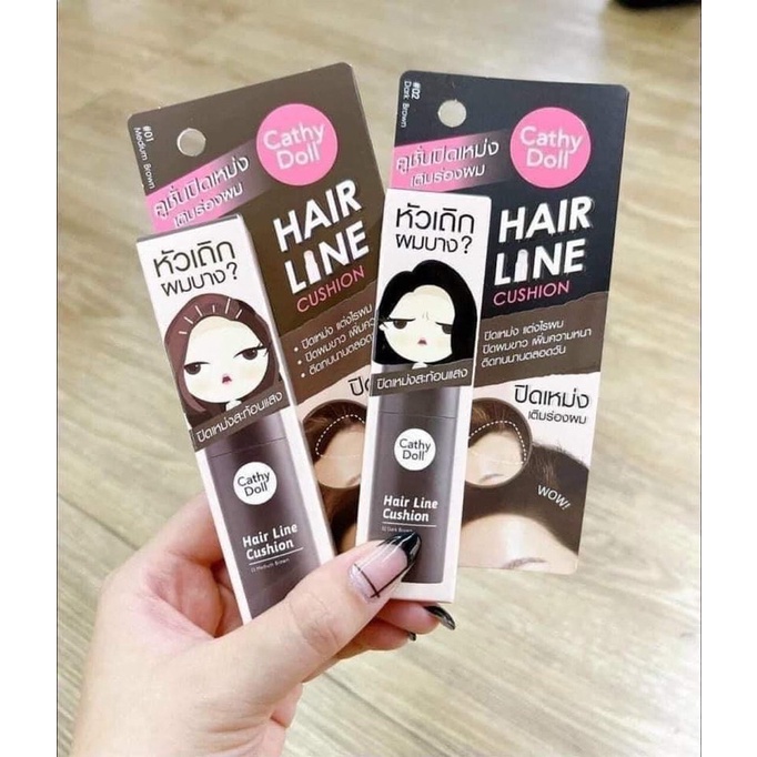 01 Phấn Che Khuyết Điểm Tóc Hair Line Cushion Cathy Doll Thái Lan 2gram