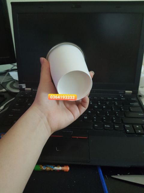 Ly giấy có nắp 280ml 8oz set 50 cái