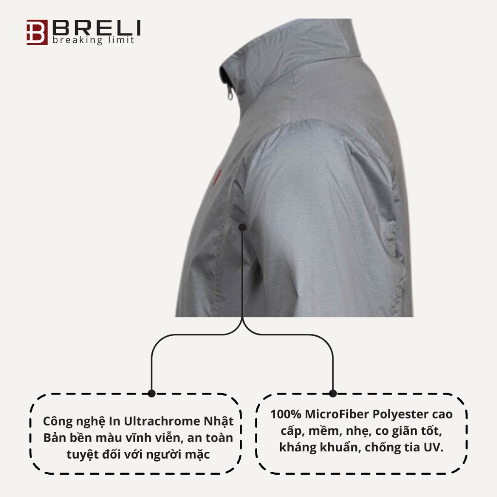 Áo khoác gió nam Breli - BAG2133-LGR
