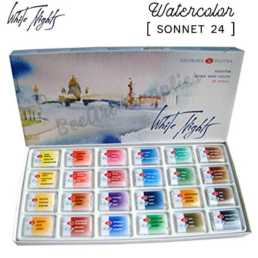 MÀU NƯỚC WHITENIGHT ( HỘP GIẤY 24 MÀU)