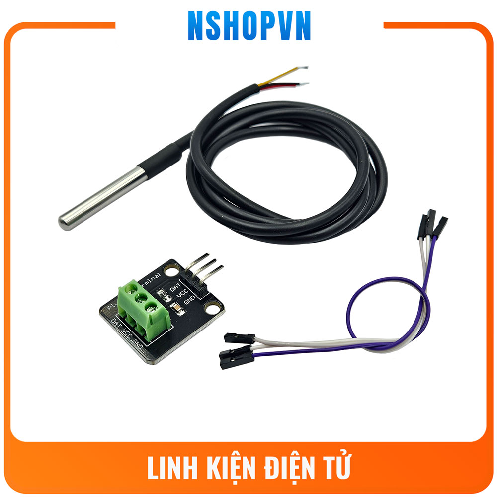 Module cảm biến nhiệt độ DS18B20 đầu dò chống nước