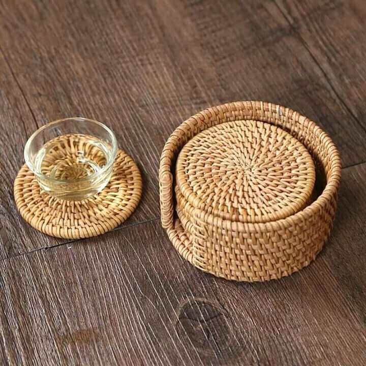 Lót ly bằng mây guột 10cm