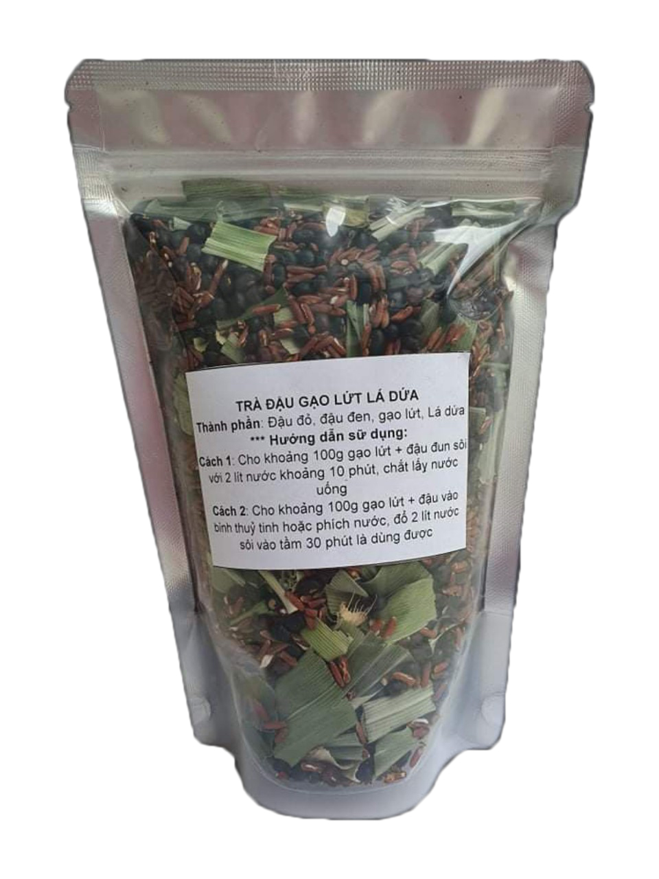 TRÀ GẠO LỨT ĐẬU ĐEN XANH LÒNG ĐẬU ĐỎ VÀ LÁ DỨA 1KG Mát gan, thanh lọc cơ thể, giúp ngủ ngon