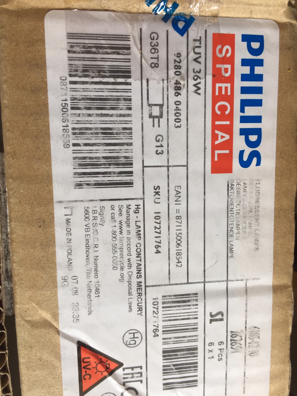 Bóng Đèn tia cực tím diệt khuẩn Philips