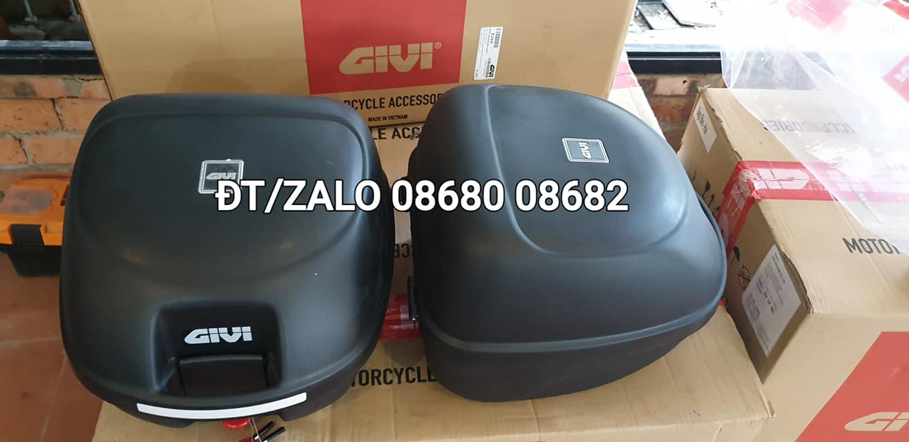 Combo thùng givi E26N+ baga sau xe SIRIUS RC các đời.