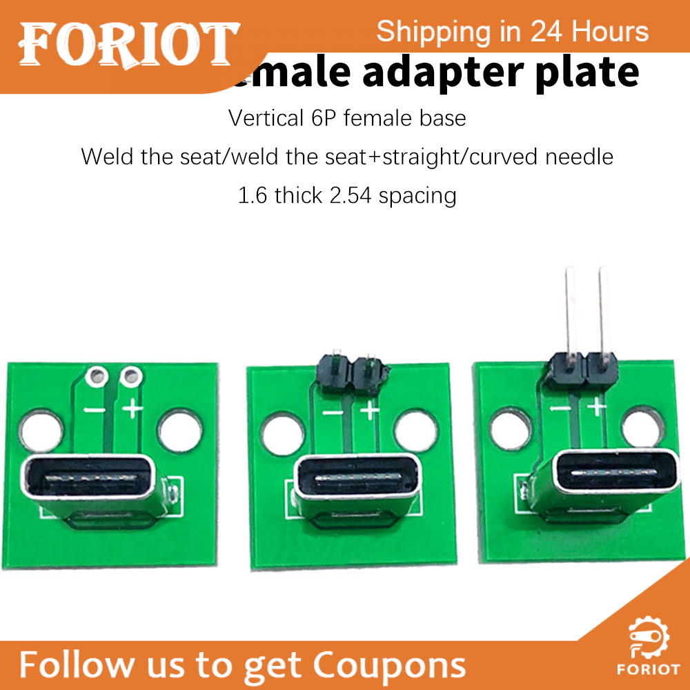 Foriot Bo Mạch Đột Phá USB Type-C Bo Mạch Chuyển Đổi PCB Loại Đầu Nối Nối Nối Tiếp Cơ Bản