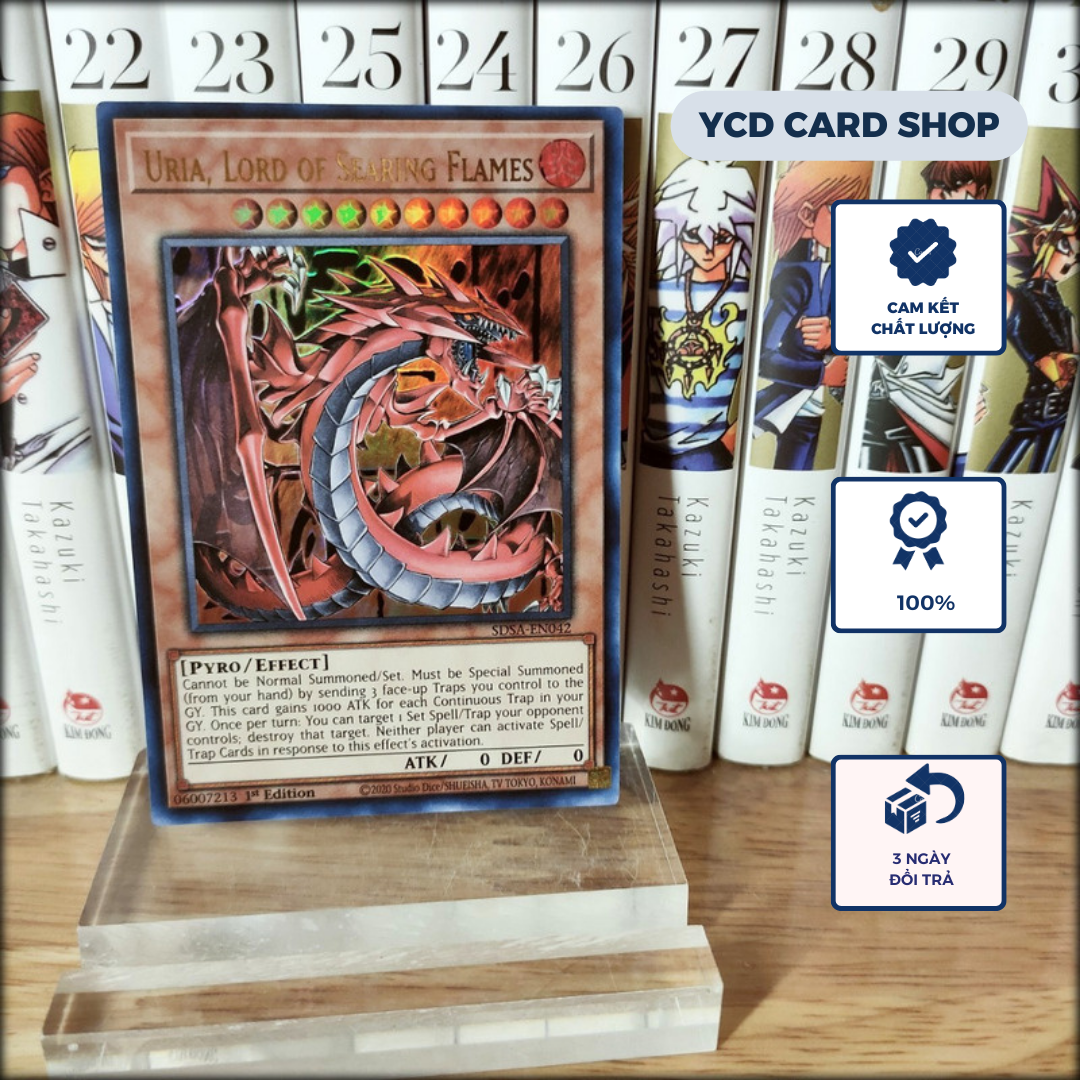 Thẻ bài Yugioh Chính Hãng Uria, Lord of Searing Flames - Ultra Rare