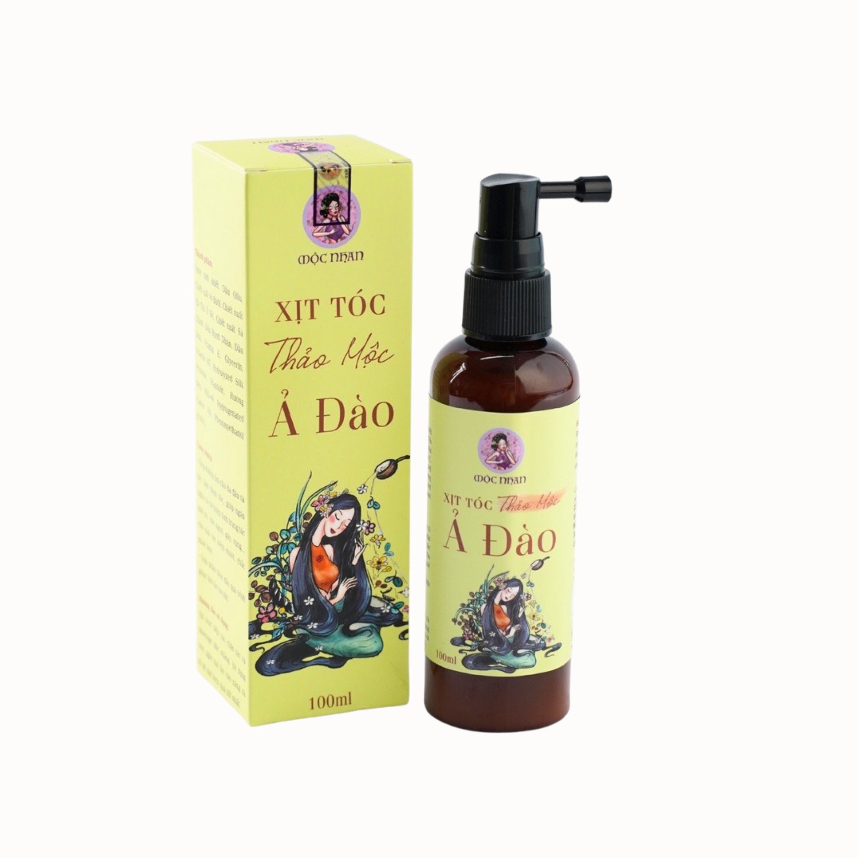 Xịt Bưởi Kích Mọc Tóc Ả Đào Mộc Nhan Natural 100ml