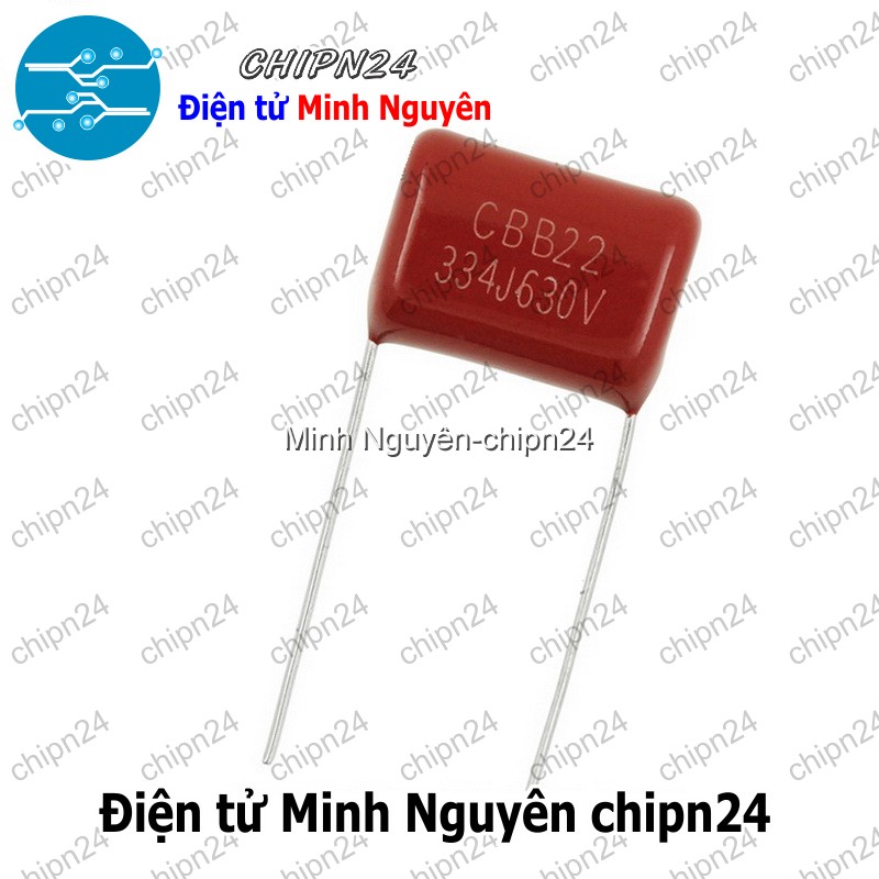 [5 con] (F232) Tụ CBB 630V 334J P=15mm (334 0.33uF) - HH003201
