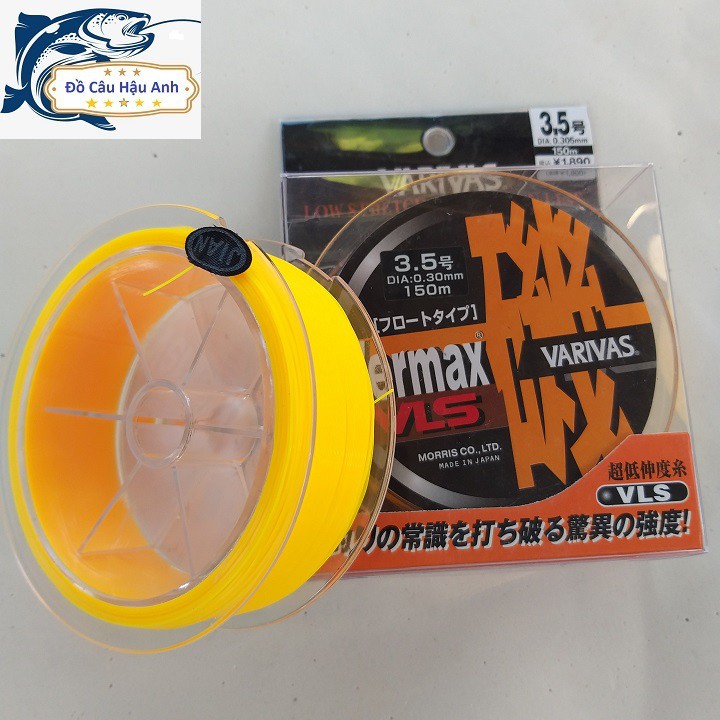 Cước câu cá Vermax 150m màu vàng siêu bền  (cam kết đổi trả trong 2 tuần đầu)