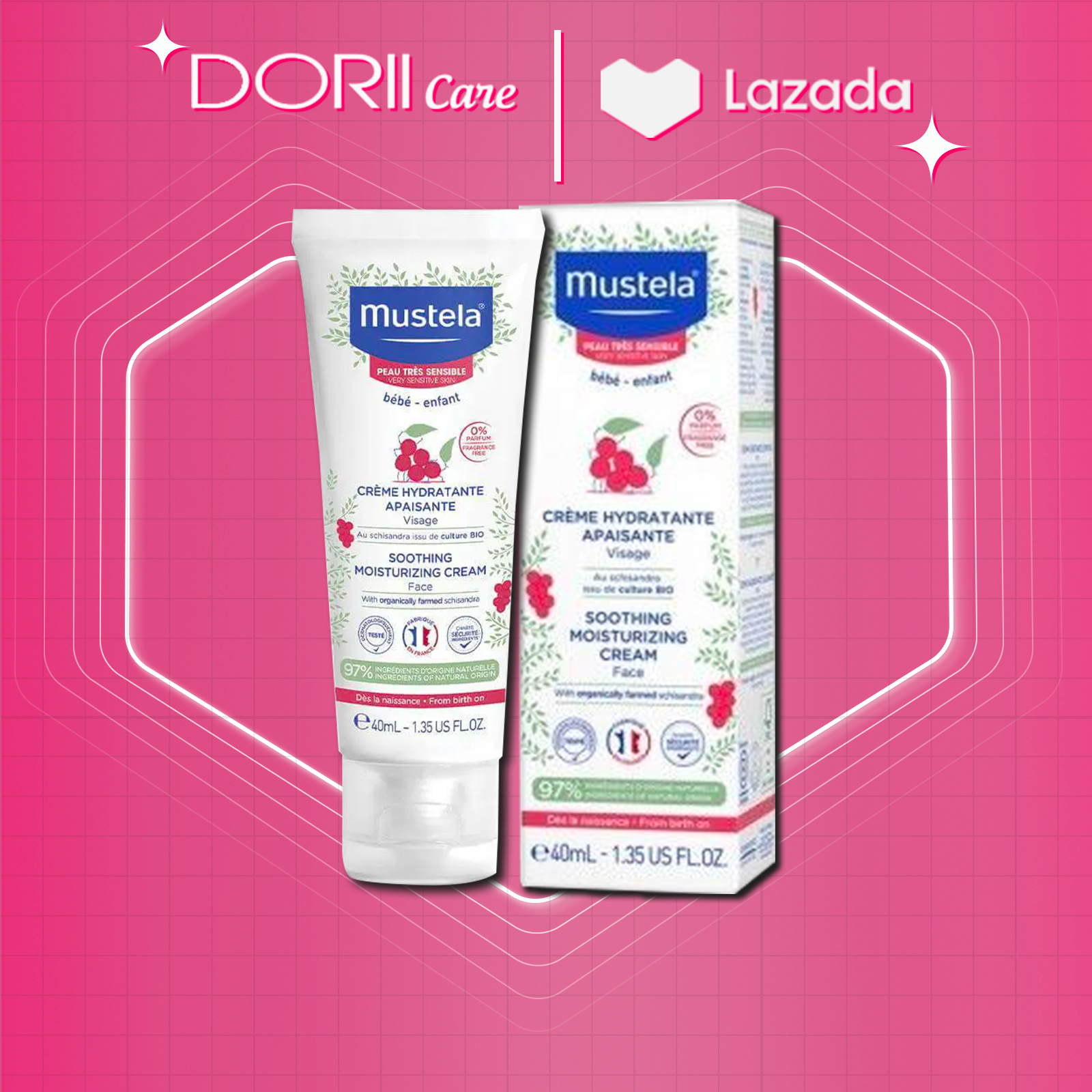 Kem dưỡng da mặt dành cho da nhạy cảm Soothing Moisturizing Cream 40ml