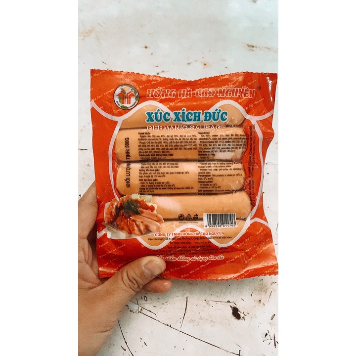 Xúc Xích đức  Hồng Hà 500gr 10 cây (giao Hoả tốc tphcm)