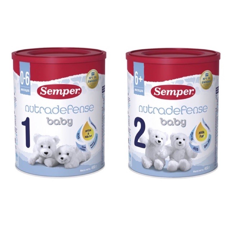 [Date 8/2024]Sữa SEMPER NGA 400gr đủ số 1, số 2 hàng AIR nội địa(NO TÁO BÓN)