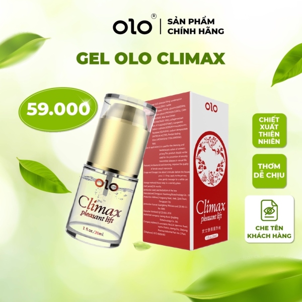 Gel bôi trơn OLO Climax Pleasant Lift gốc nước tăng hứng thú cho nữ mùi cherry 20ml giá rẻ