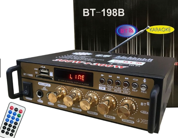 Amply mini bluetooth 12v/220v BT-198B hàng chuẩn
