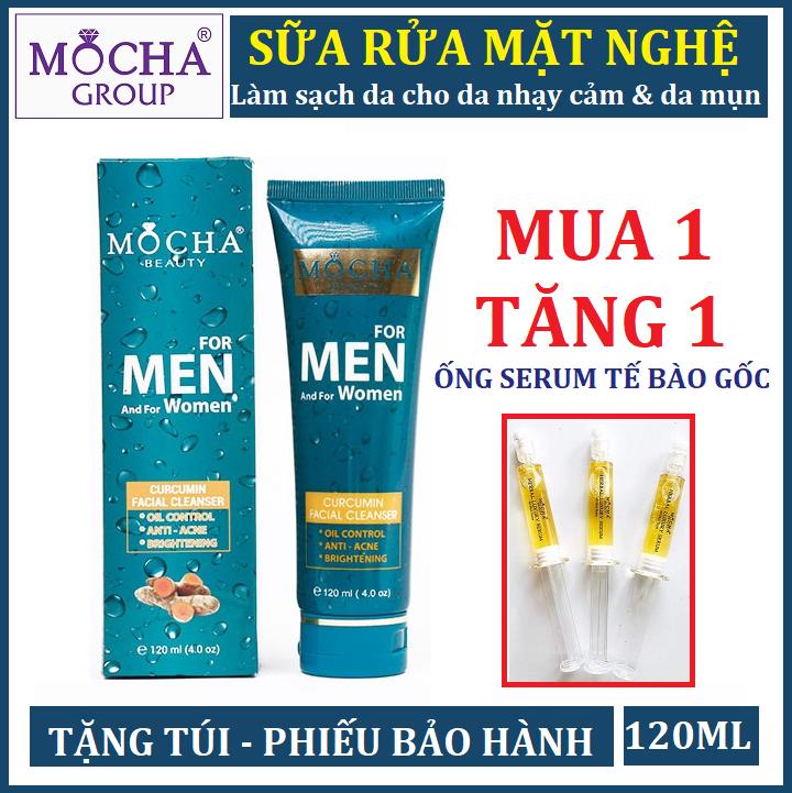 SỮA RỬA MẶT NGHỆ MOCHA - MUA 1 TẶNG 1 ỐNG SERUM TẾ BÀO GỐC MOCHA - Sữa rửa mặt dành cho da nhạy cảm và da mụn