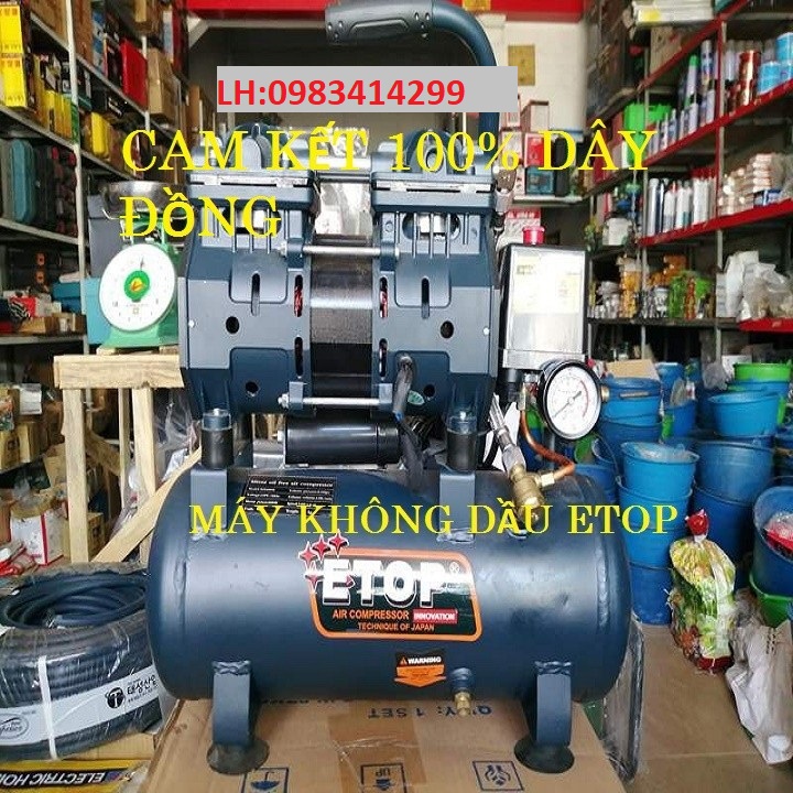 MÁY NÉN KHÍ KHÔNG DẦU ETOP 9L