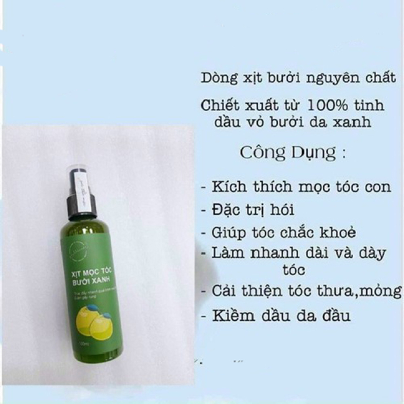 Tinh dầu bưởi xanh thích mọc tóc 100ml