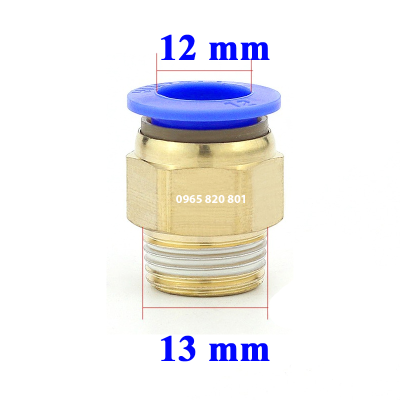 Ốc ren ngoài 13 chuyển ra ống 8,10,12mm