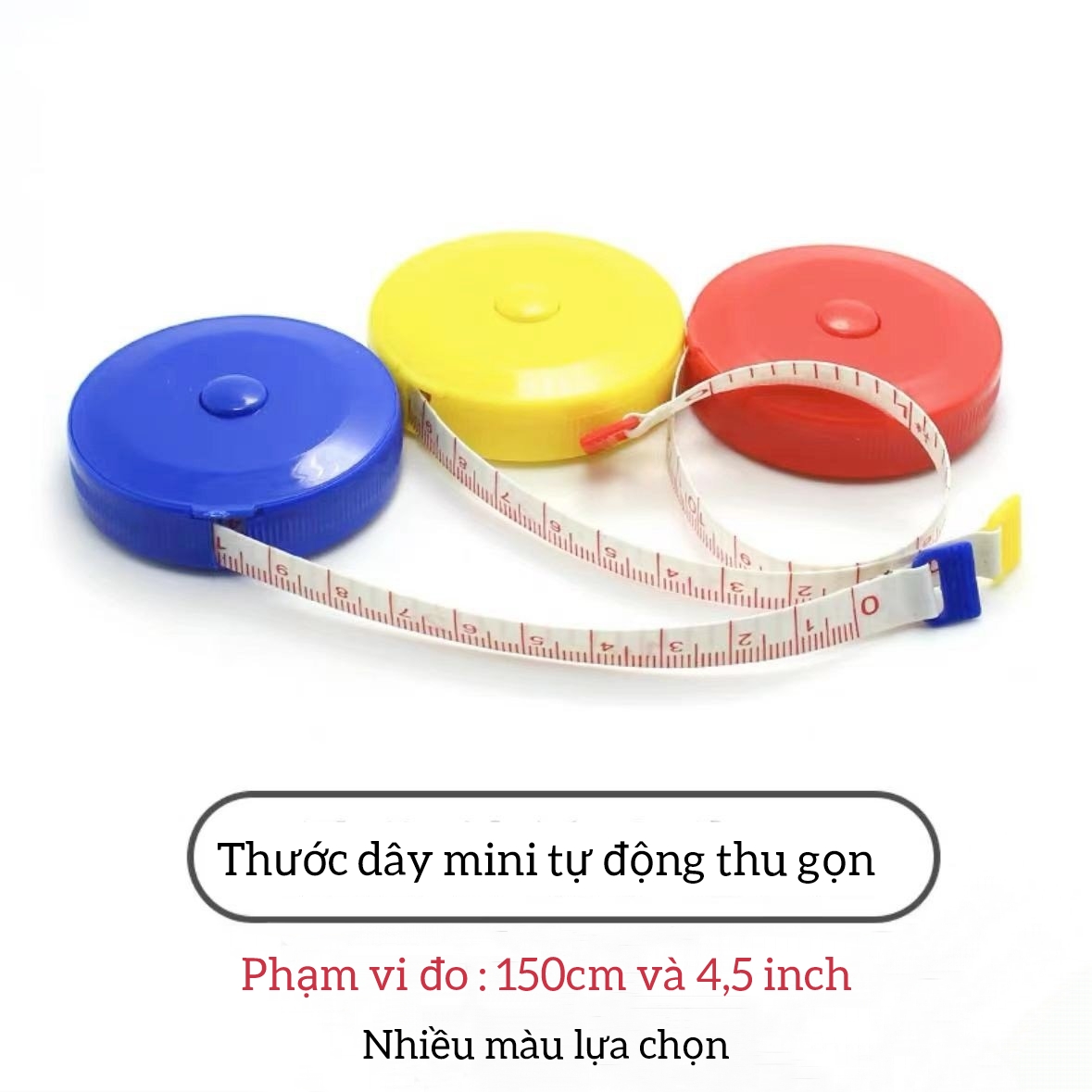Thước dây có hộp cuộn tiện dụng nhiều màu lựa chọn