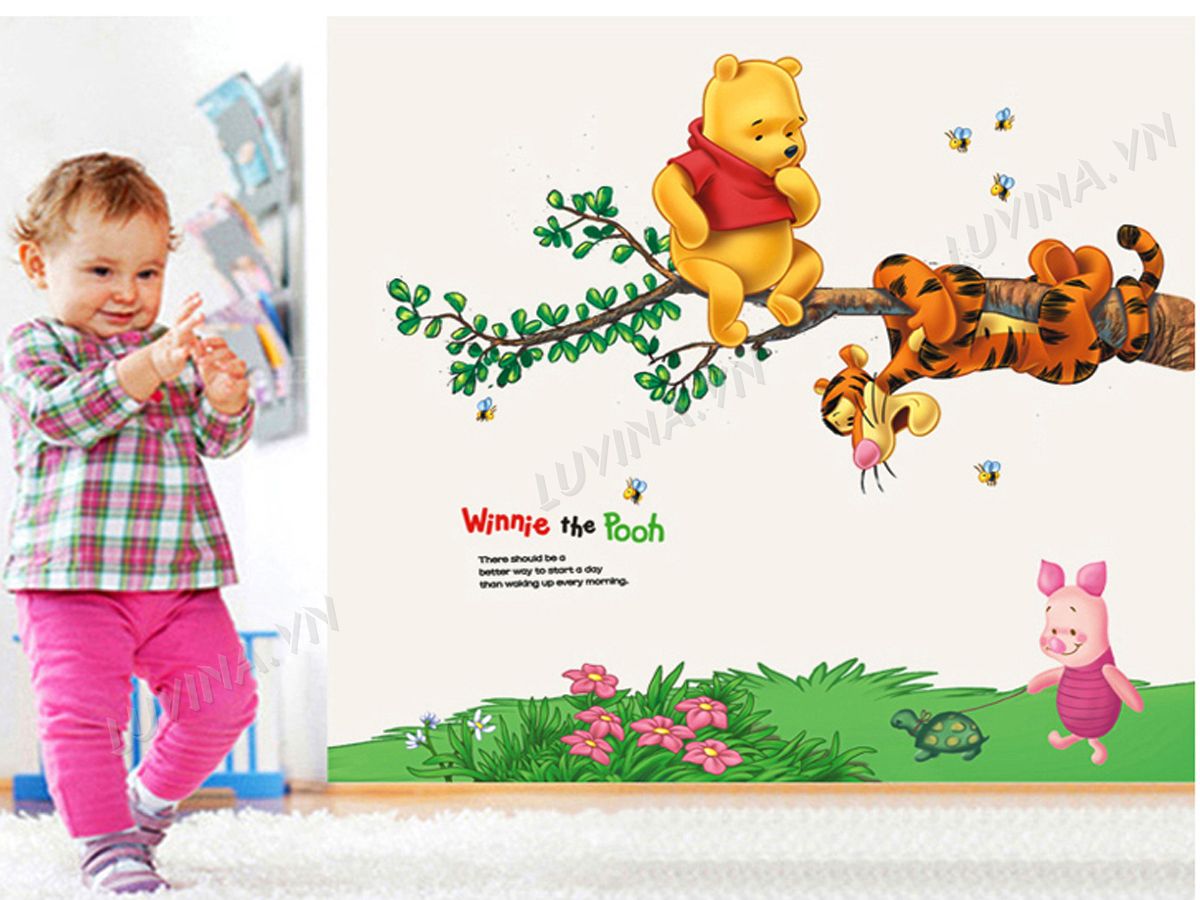 [HCM]DECAL DÁN TƯỜNG COMBO GẤU POOH