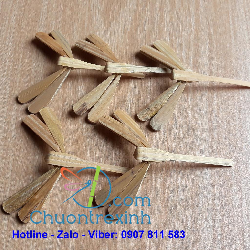 Combo 10 chuồn chuồn tre mộc 7cm