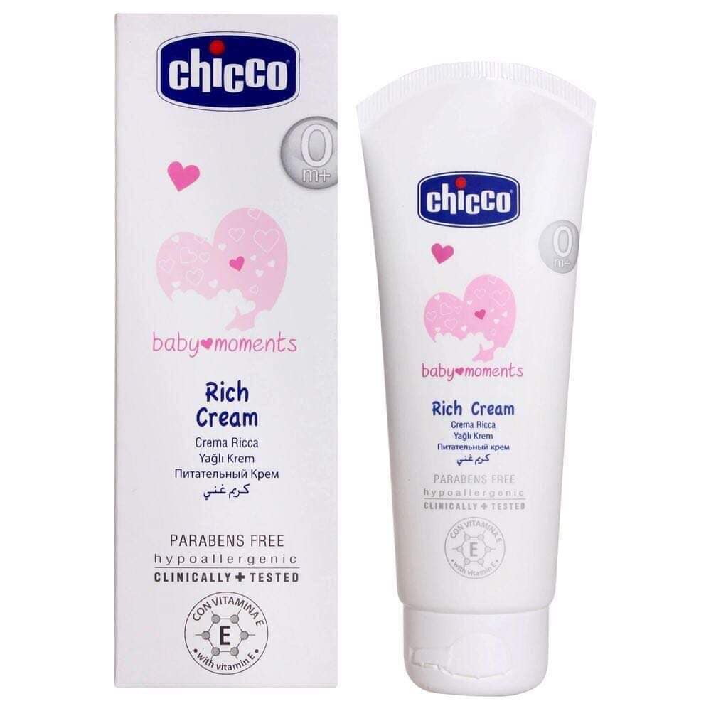 Kem dưỡng ẩm chứa Omega và vitamin E Chicco (0M+) 100ml