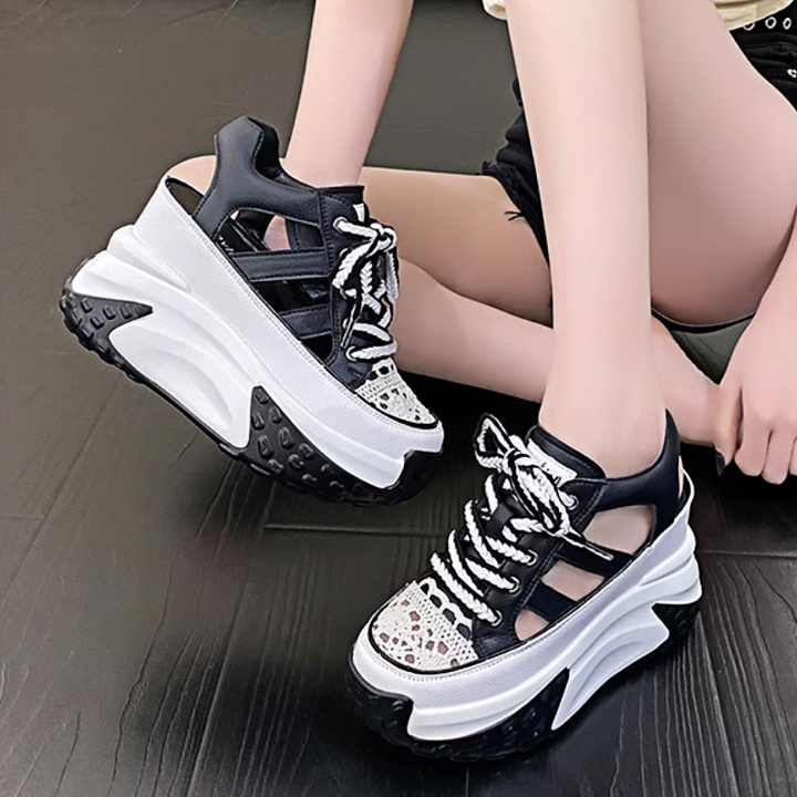 Giày Đế Cao Hở Gót 10cm PS690-1317