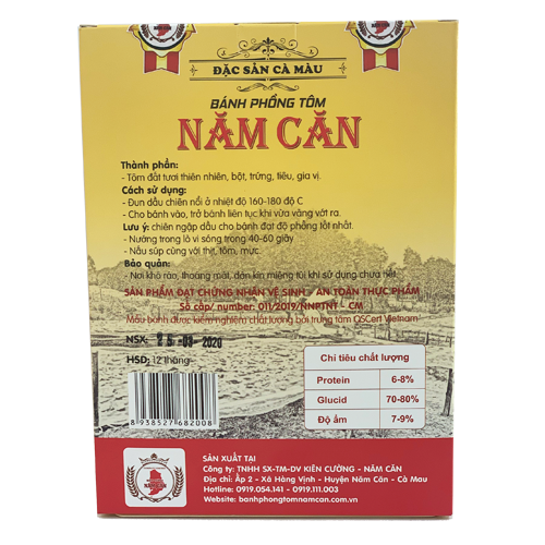 [HCM]BÁNH PHỒNG TÔM NĂM CĂN hộp 500g (ĐẶC SẢN CÀ MAU - loại ĐẶC BIỆT)
