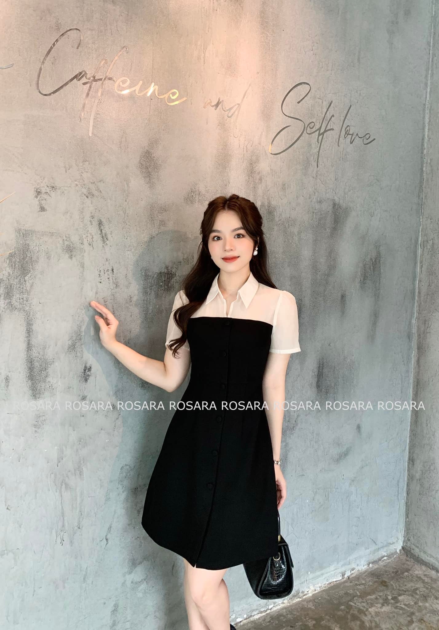 Váy công sở thời trang nữ dáng xòe Rosara VA44