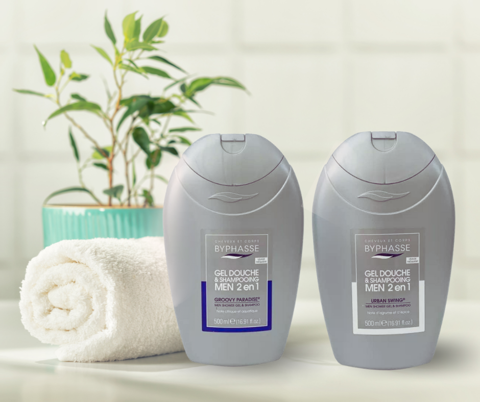 Gel Tắm + Gội Byphasse 2in1 Dành Cho Nam Làm Sạch Bụi Bẩn Vi Khuẩn 500ml