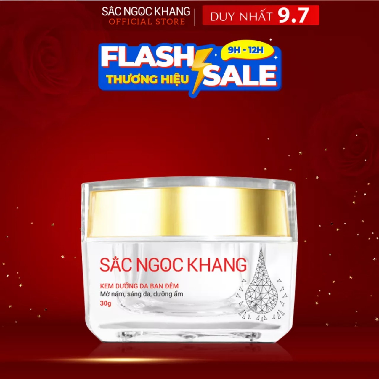 (30g) Kem dưỡng trắng da, nám sạm da Sắc Ngọc Khang