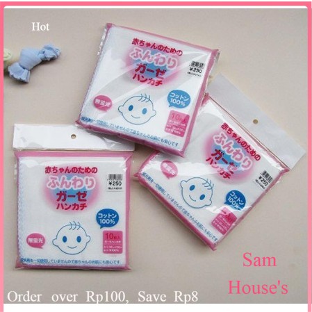 Sét 10 khăn xô sữa trơn xuất nhật