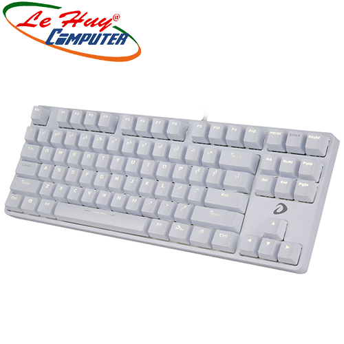 Bàn phím cơ DareU EK87 White ICE-Blue Led (Brown/Red/Blue switch)
