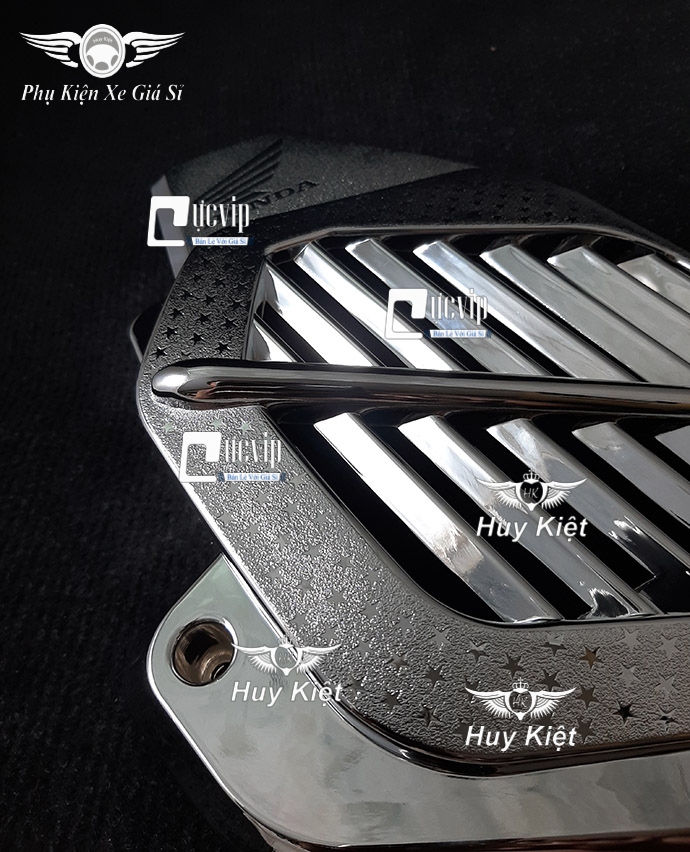 [HCM]Ốp Quạt Gió PCX 2014 - 2017 Xi Inox Mạ Crom MS3193